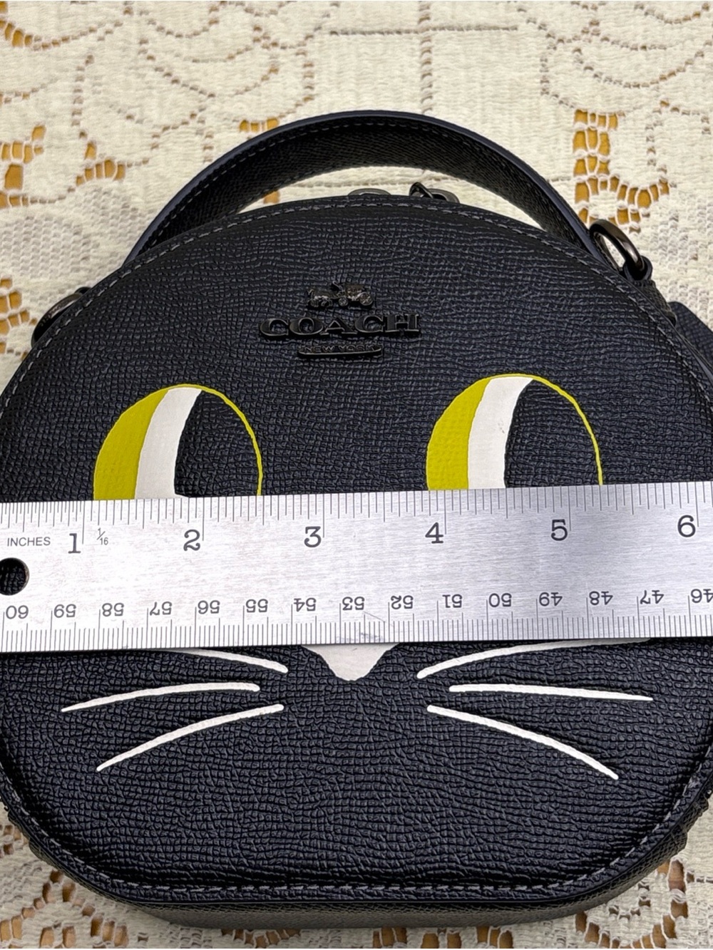 Coach Halloween Black Cat Canteen Crossbody Satchel - Picture 15 of 16